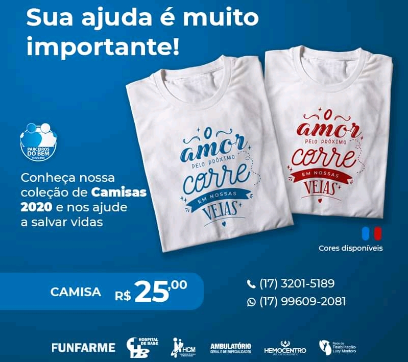 Camisetas têm vários tamanhos disponíveis / Divulgação HB